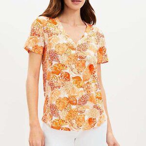 Loft 100% Cotton Tee Shirt, Shell print, size L
